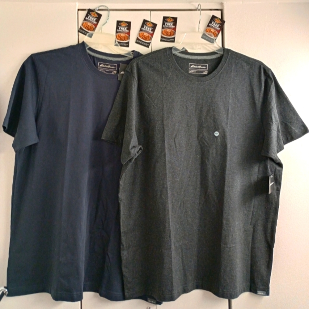 NWT Eddie Bauer T-Shirts 100% Cotton Tall | Bundle/2 + Free Holiday BONUS